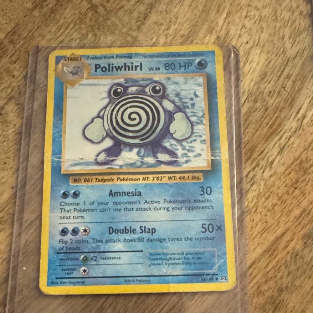Poliwhirl Card - Blue